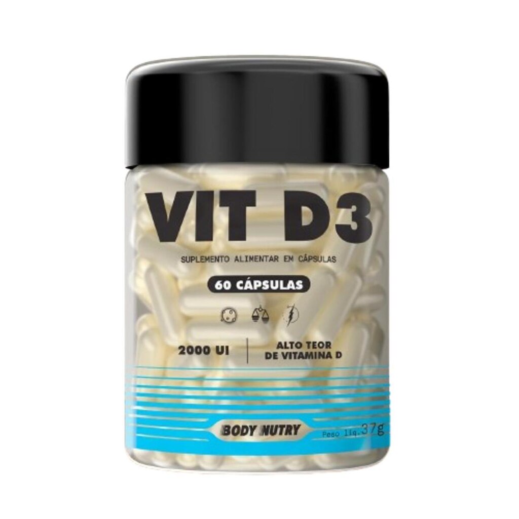 Vitamina D3 Body Nutry 2000UI 60 Cápsulas – Suplemento Alimentar