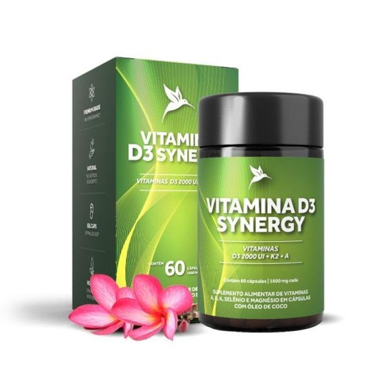 Vitamina D3 Synergy D3, K2, A, 60 cápsulas Puravida Menor preço em Vitamina D3 Synergy D3, K2, A, 60 cápsulas Puravida