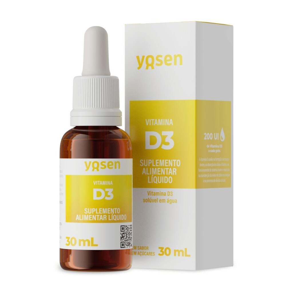 Vitamina D3 Ydrosolv em Gotas 30ml - Yosen