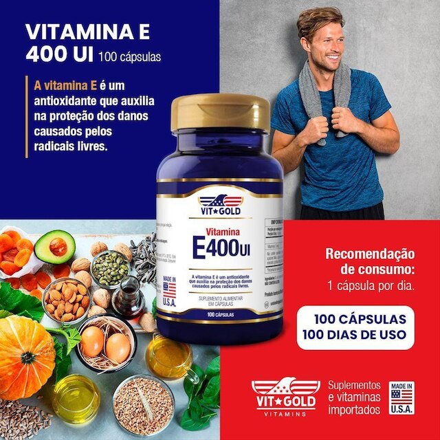Vitamina E 400 UI Vitgold 100 caps