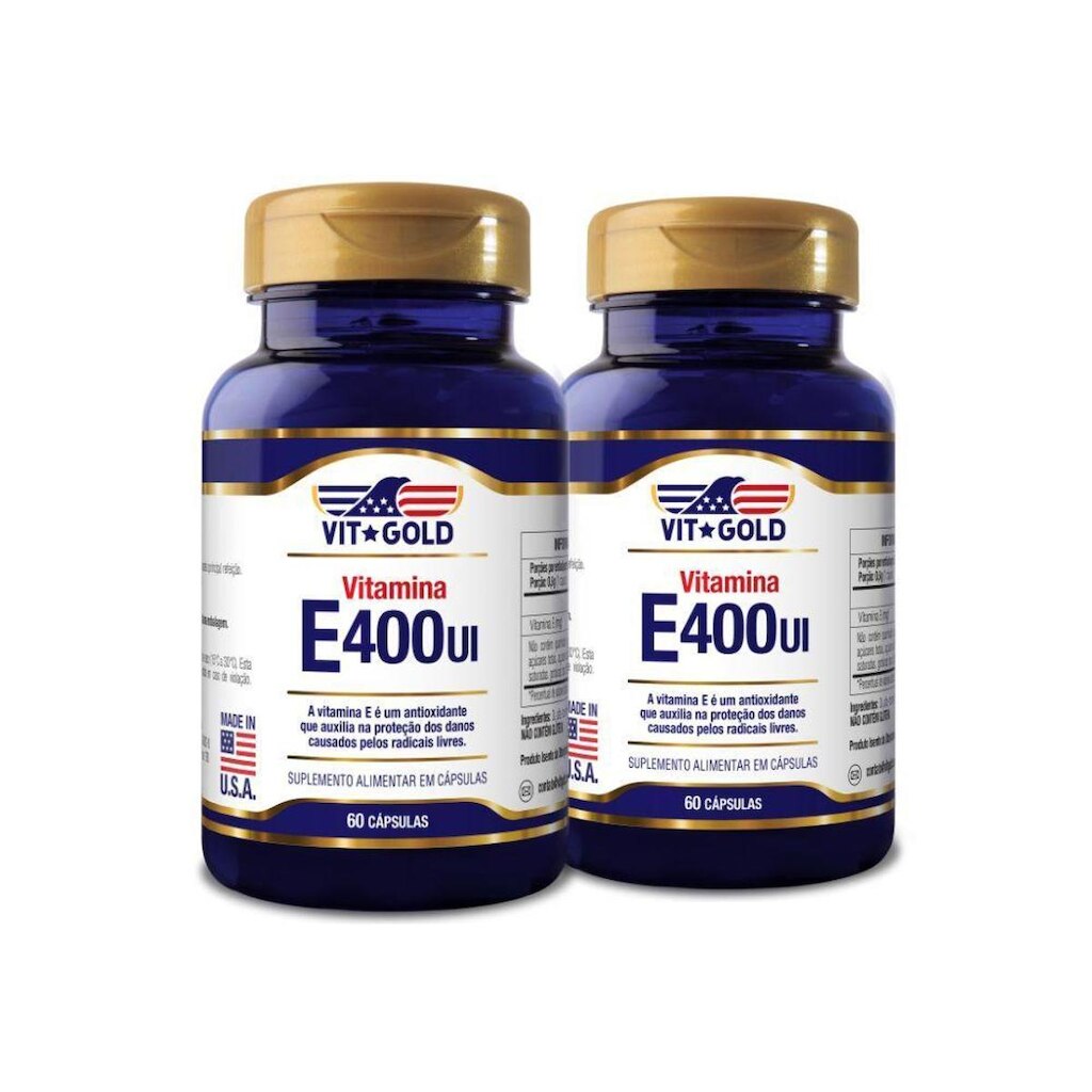 Vitamina E 400 UI Vitgold Kit 2x 60 Cápsulas