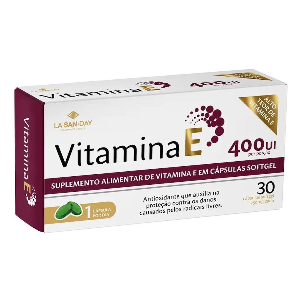 Vitamina E 400ui 30 Cápsulas La San Day