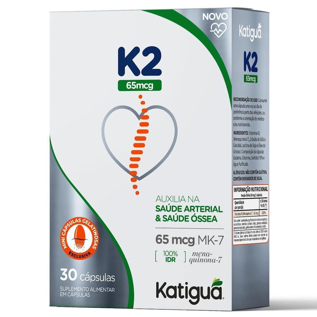 Vitamina K2 65mcg - 30 Cáspulas Gelatinosas - Katiguá