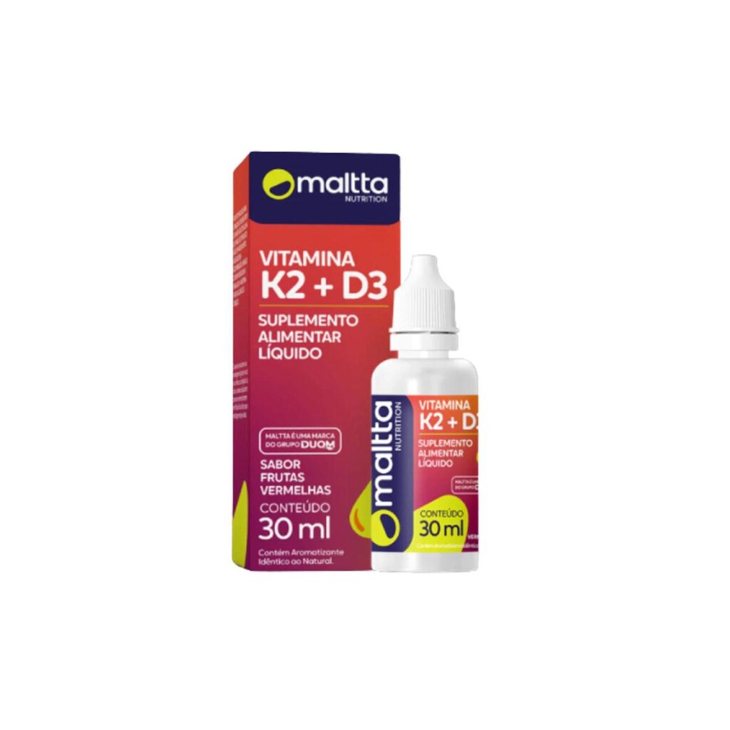 Vitamina K2 + D3 30ml Sabor Frutas Vermelhas Maltta