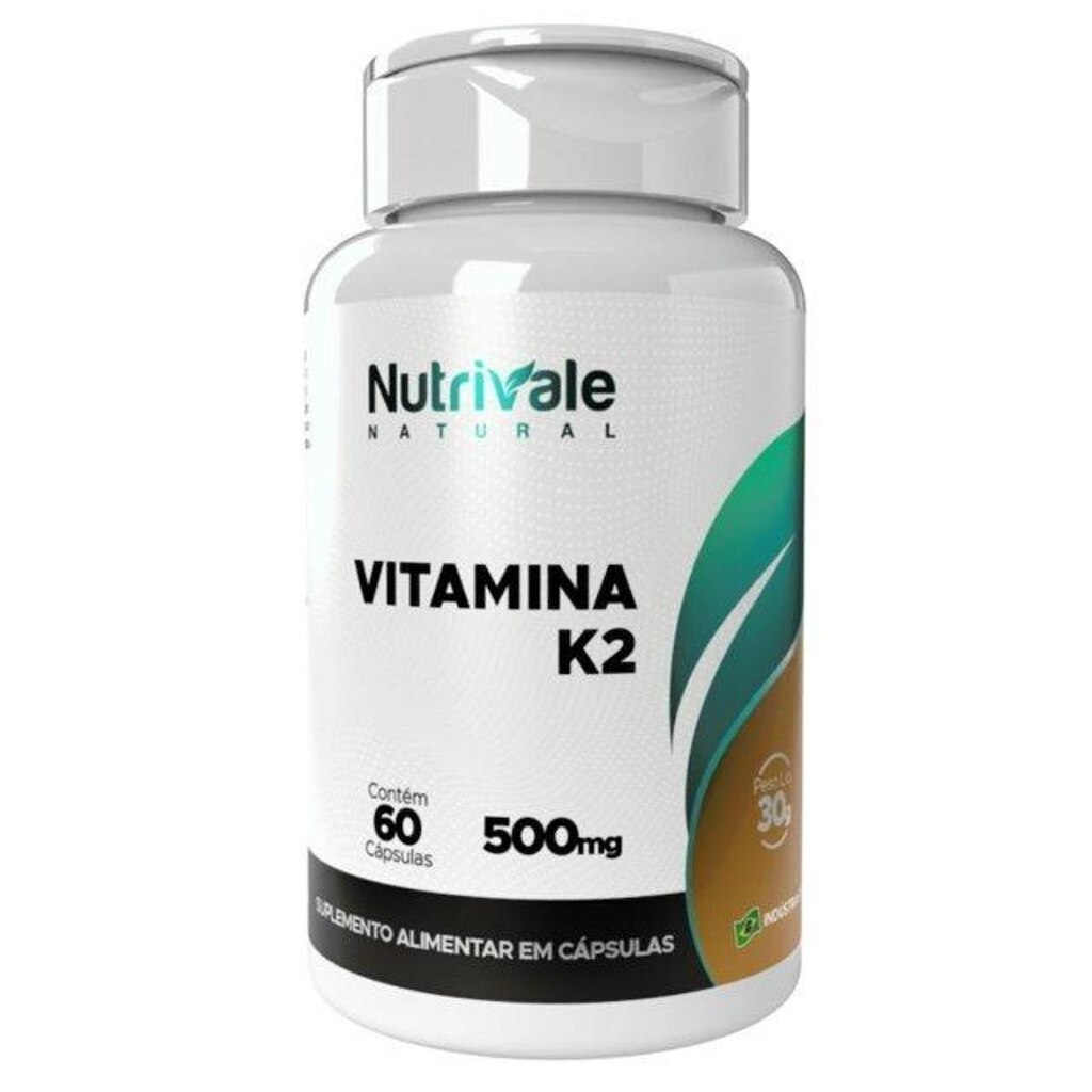 Vitamina K2 Menaquinona Mk7 60 Cápsulas 500mg Nutrivale