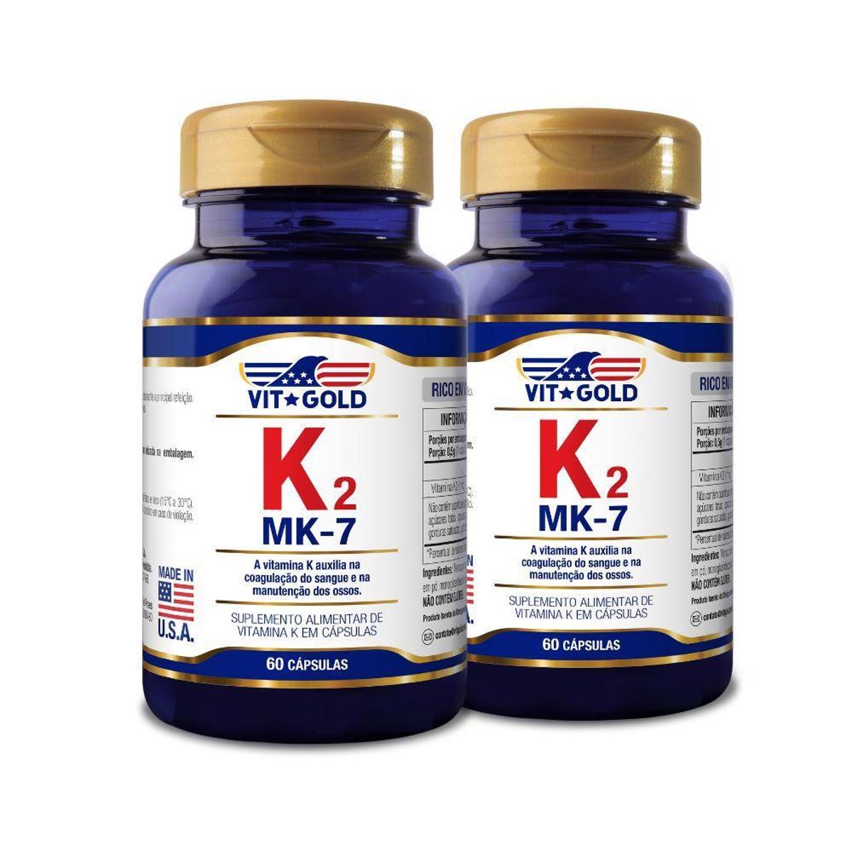Vitamina K2 MK-7 100mcg Vitgold Kit 2x 60 Cápsulas é ruim? Vitamina K2 MK-7 100mcg Vitgold Kit 2x 60 Cápsulas é boa?