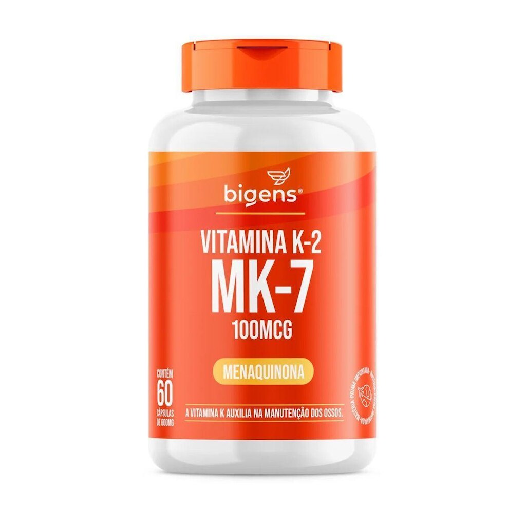 Vitamina K2 Mk-7 - 60 Cápsulas - Bigens