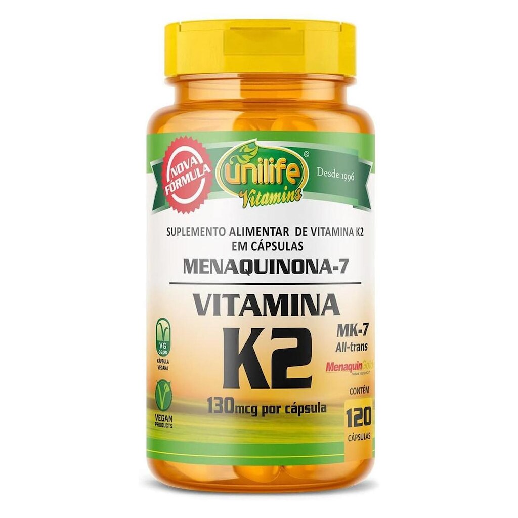 Vitamina K2 MK-7 65mcg 120 Cápsulas Unilife