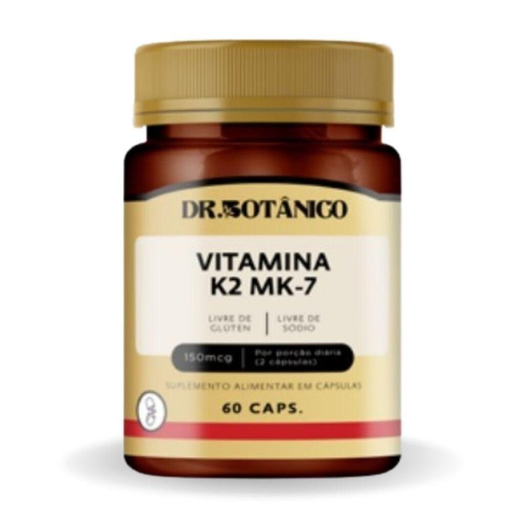 Vitamina K2 MK7 150mcg Dr. Botânico 60 Cápsulas
