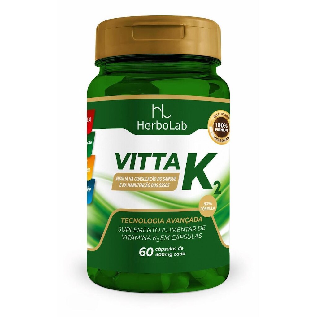 Vitamina K2 Mk7 - 60 Cápsulas - Concentração Máxima 149 mcg