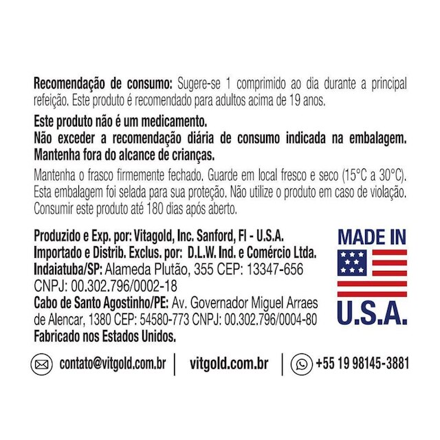 Vitaminas Complexo B Vitgold KIT 2x 100 Comprimidos