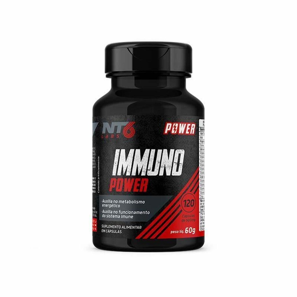 Vitaminas para imunidade Immuno power 120 cápsulas 500mg - NT6