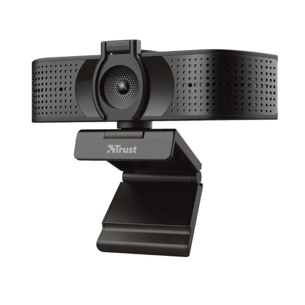 Webcam Trust Teza 4K Ultra HD com Tripé, Microfones Duplos, Filtro de Privacidade, USB, - 24280