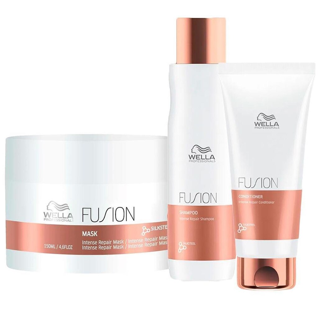 Wella Professionals Fusion Kit – Shampoo + Condicionador + Máscara Kit