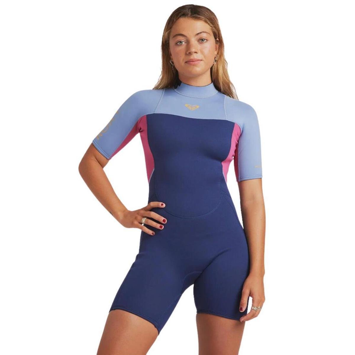 【 ROXY 】 Wetsuit Feminino Roxy Prologue Short John - Azul | Netshoes