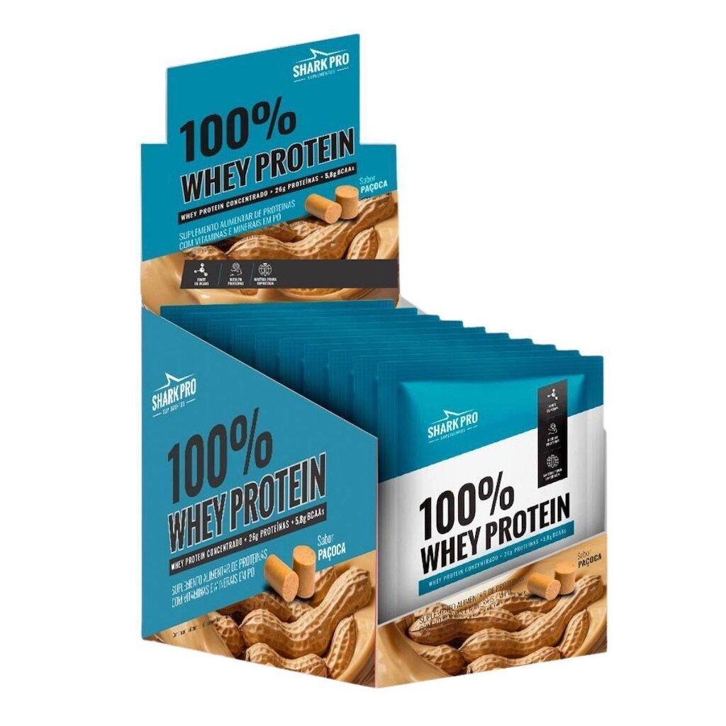 Whey 100% - 10 Sachês 40g Paçoca - Shark Pro