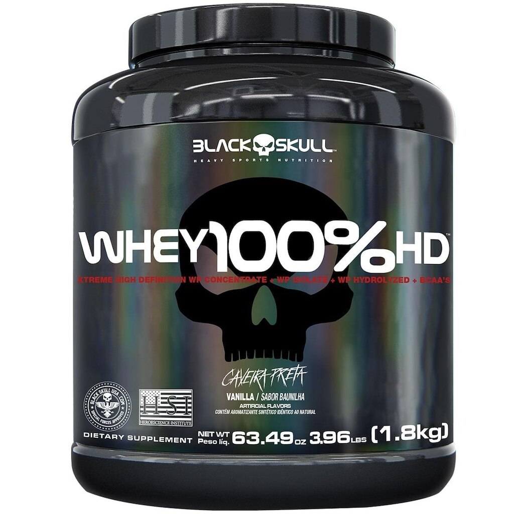 WHEY 100% HD (WPC, WPI E WPH) - 1,8KG - BLACK SKULL