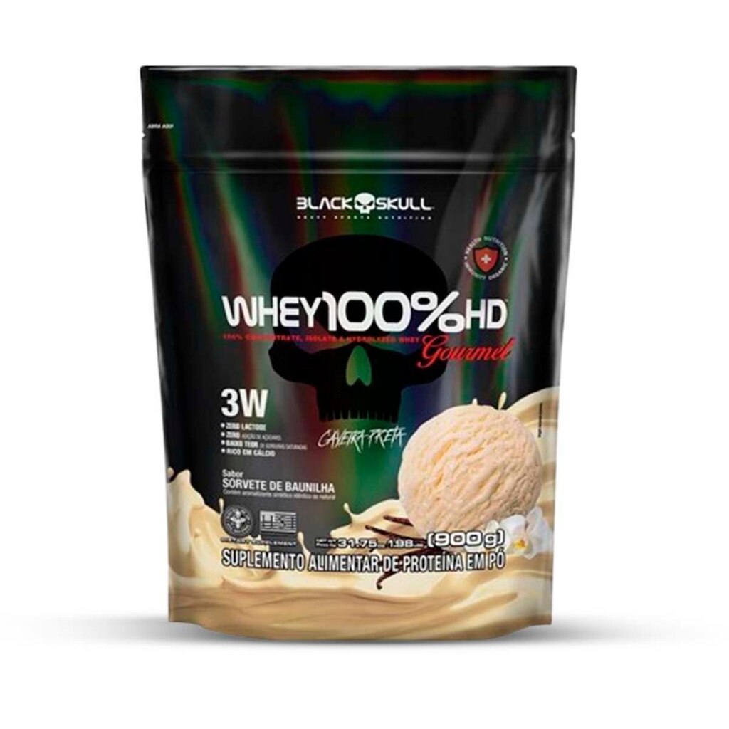 Whey 100% Hd Gourmet Refil 900g - BlackSkull