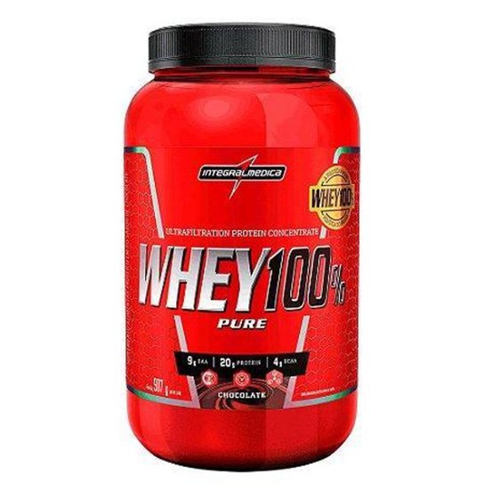 Whey 100% pote integralmedica 900g sabor chocolate Menor preço em Whey 100% pote integralmedica 900g sabor chocolate