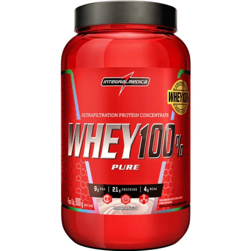 Whey 100 Pure 900g Integralmédica Whey Protein Concentrado