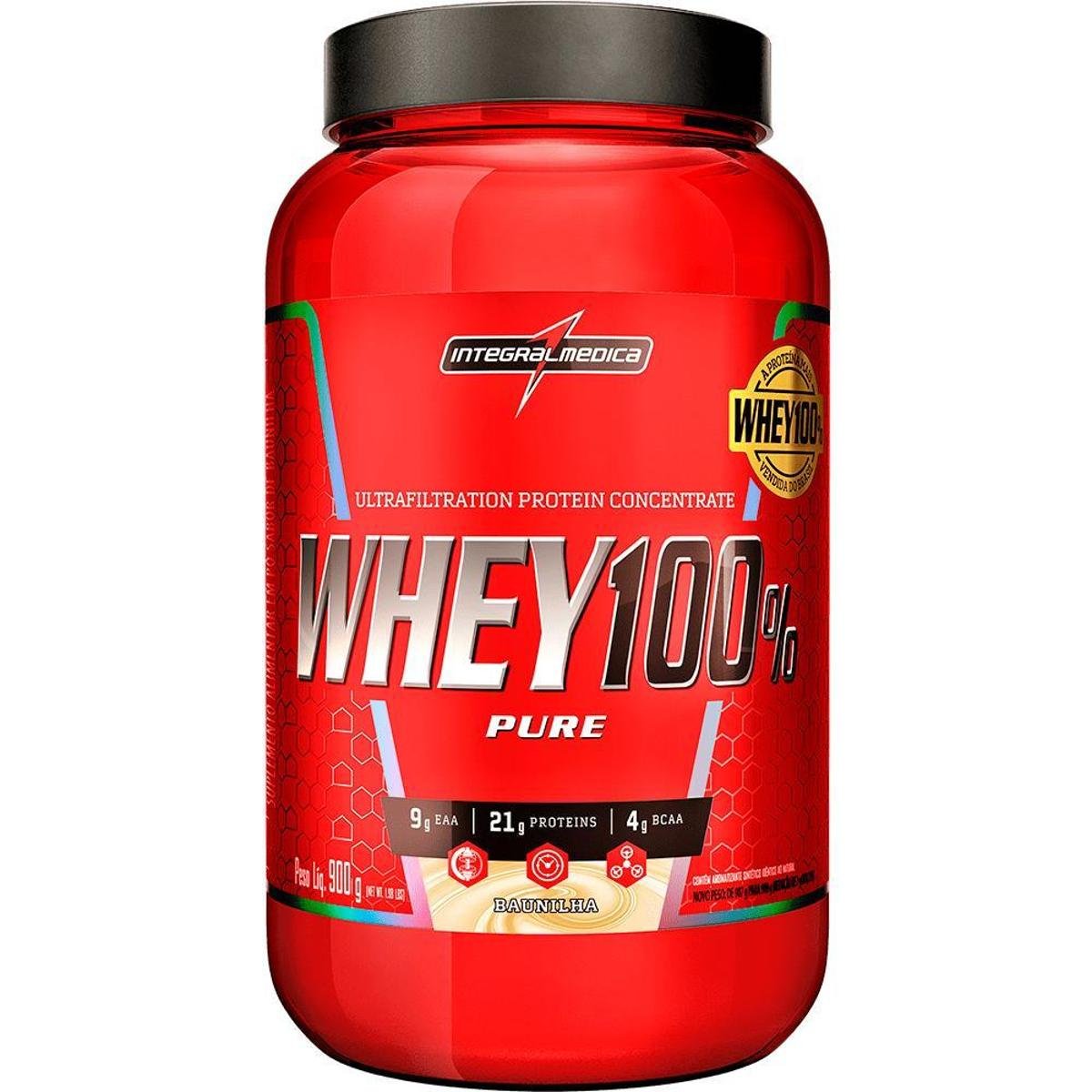 Whey 100% Pure 900g - Integralmedica Menor preço em Whey 100% Pure 900g - Integralmedica