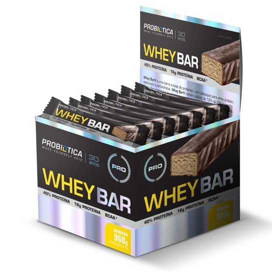 Whey Bar cx c/ 24 unidades - Probiótica -