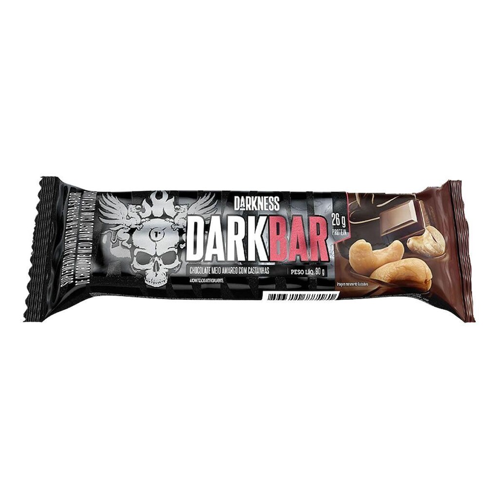 Whey Bar Darkness - 1 Unidade 90g Chocolate Amargo com castanhas - IntegralMédica