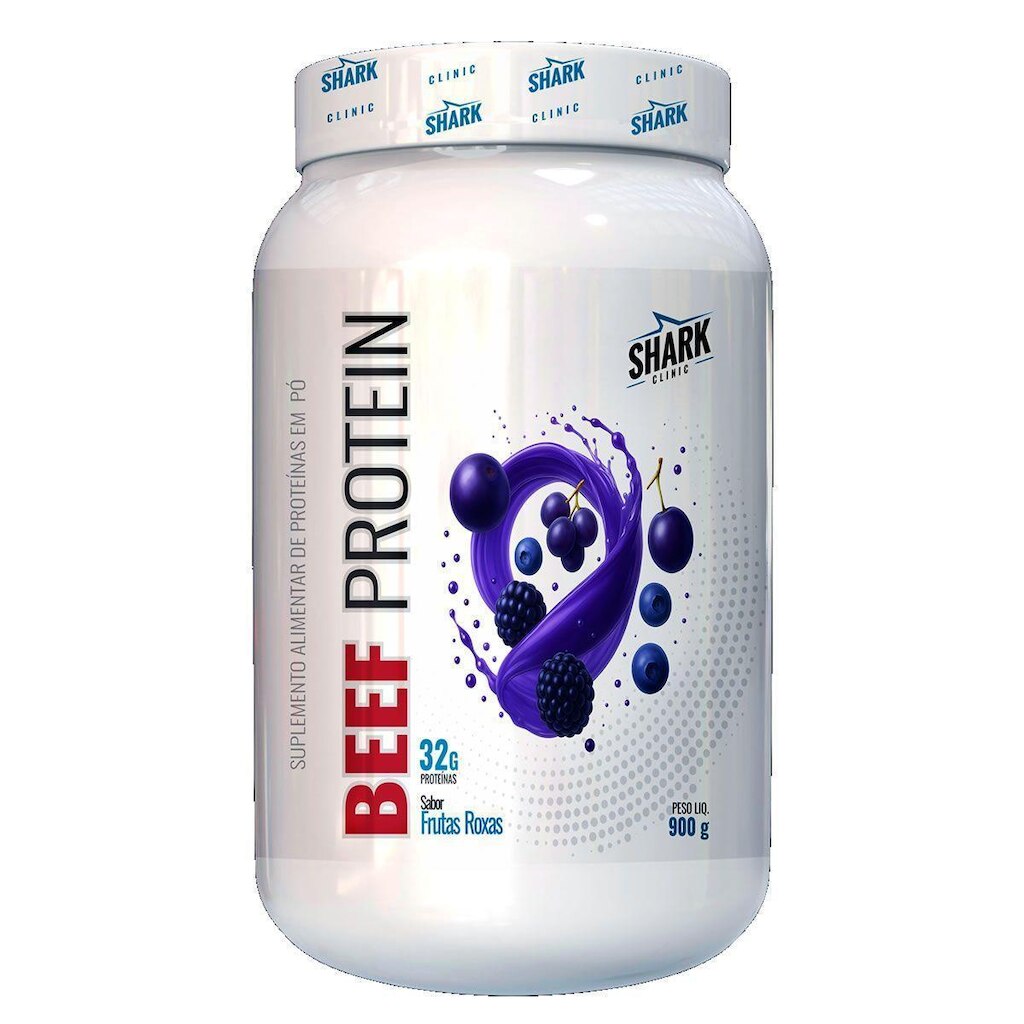 Whey Beef Protein - 900g Frutas Roxas - Shark Pro