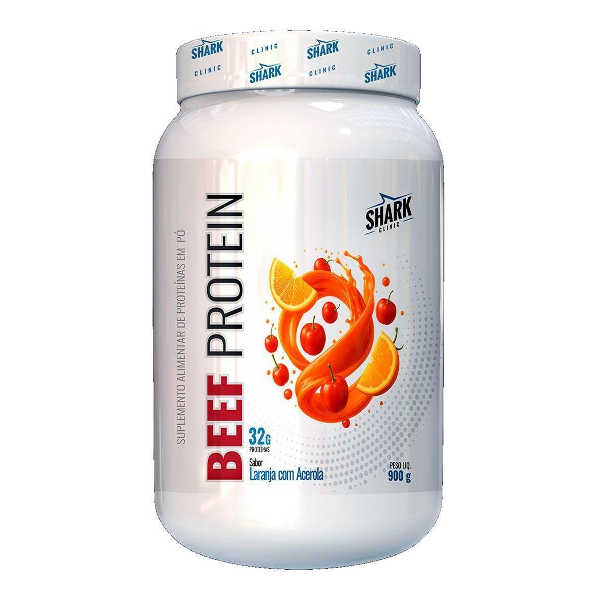 Whey Beef Protein - 900g Laranja com Acerola - Shark Pro