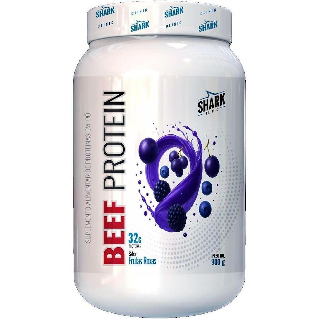 Whey Beef Protein Frutas Roxas 900g - Sharkpro Suplementos
