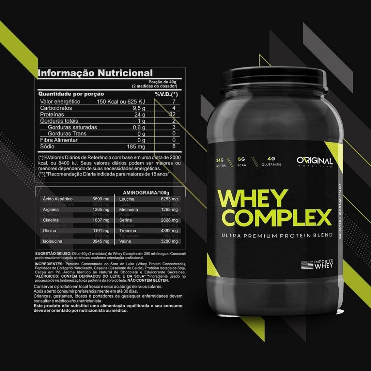 Whey Complex Protein Blend 900g Original Nutrition Baunilha Netshoes