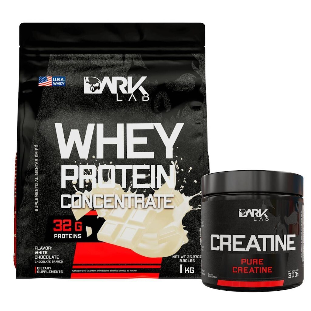 Whey Concentrado 1kg \ Creatina 300g Dark Lab