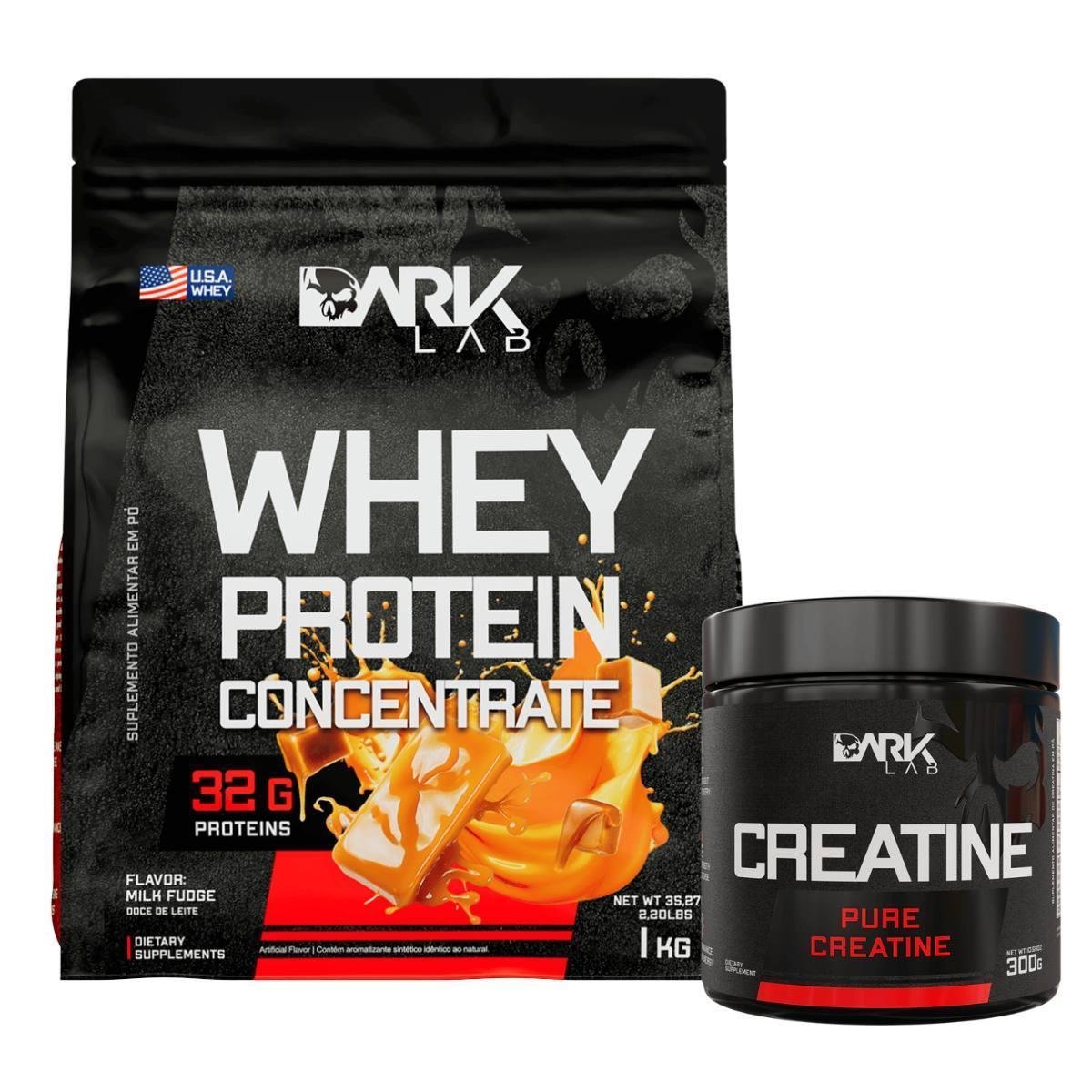 Whey Concentrado 1kg \ Creatina 300g Dark Lab