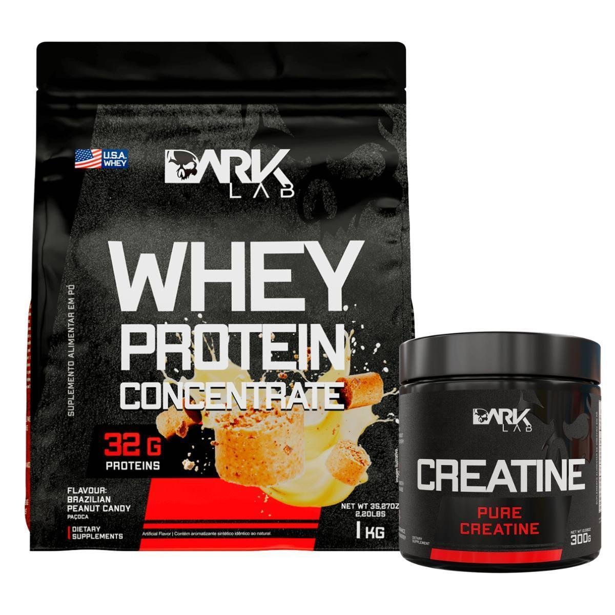 Whey Concentrado 1kg \ Creatina 300g Dark Lab