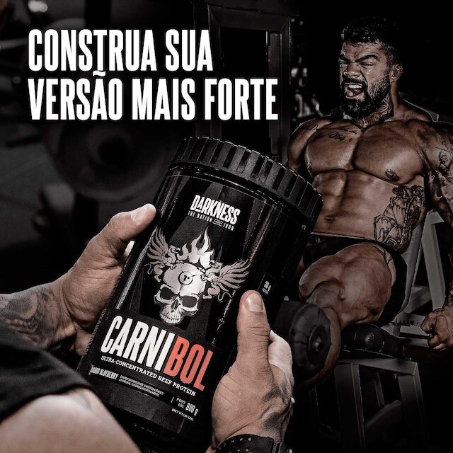 Whey Darkness Carnibol Proteína de Carne Pote 900g Caramelo