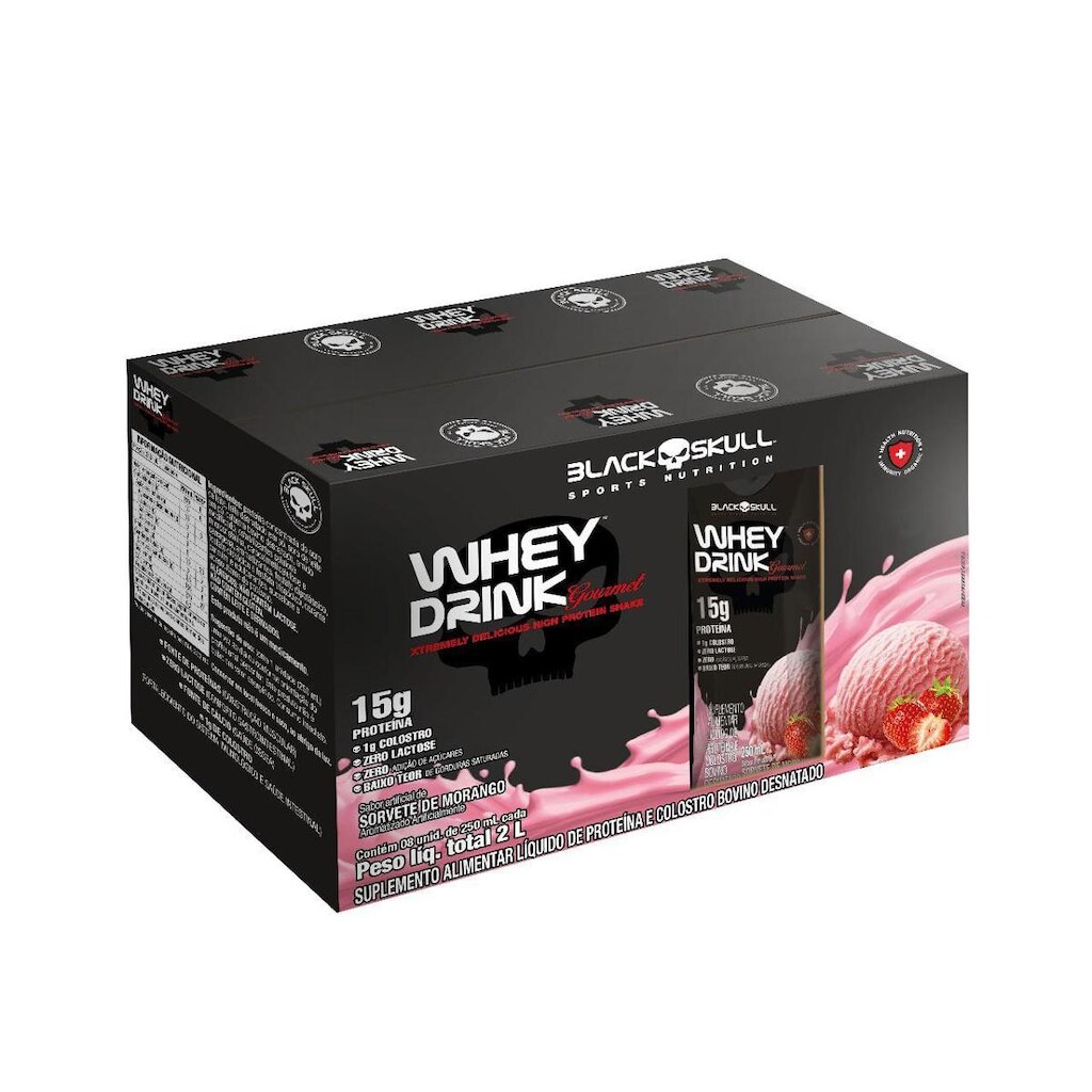 WHEY DRINK GOURMET - PRONTO PARA BEBER - PACK 8 UNID