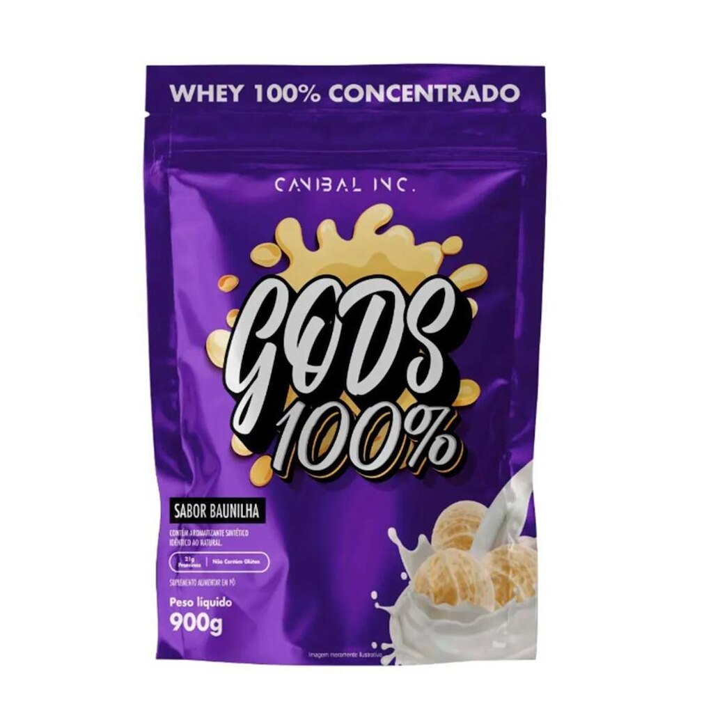 Whey Gods 100% Concentrado 900g - Canibal