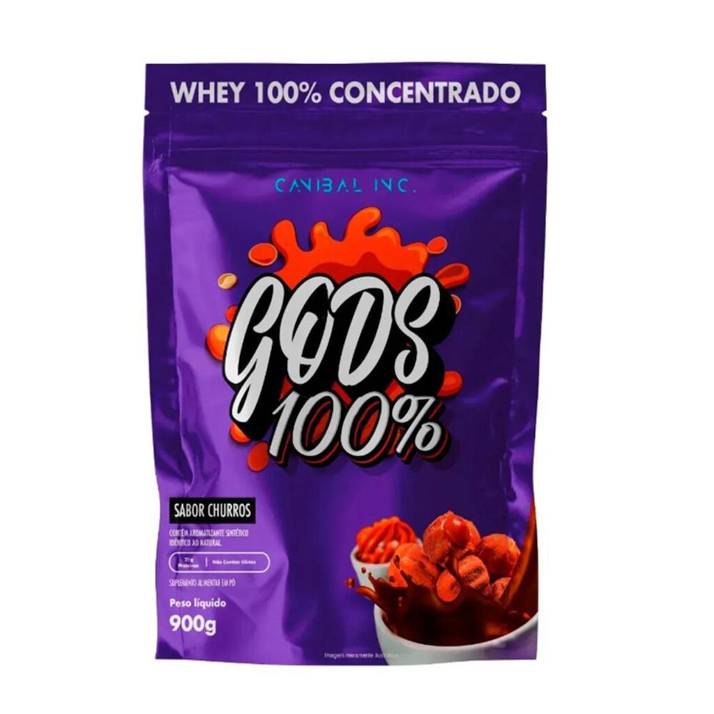 Whey Gods 100% Concentrado 900g - Canibal