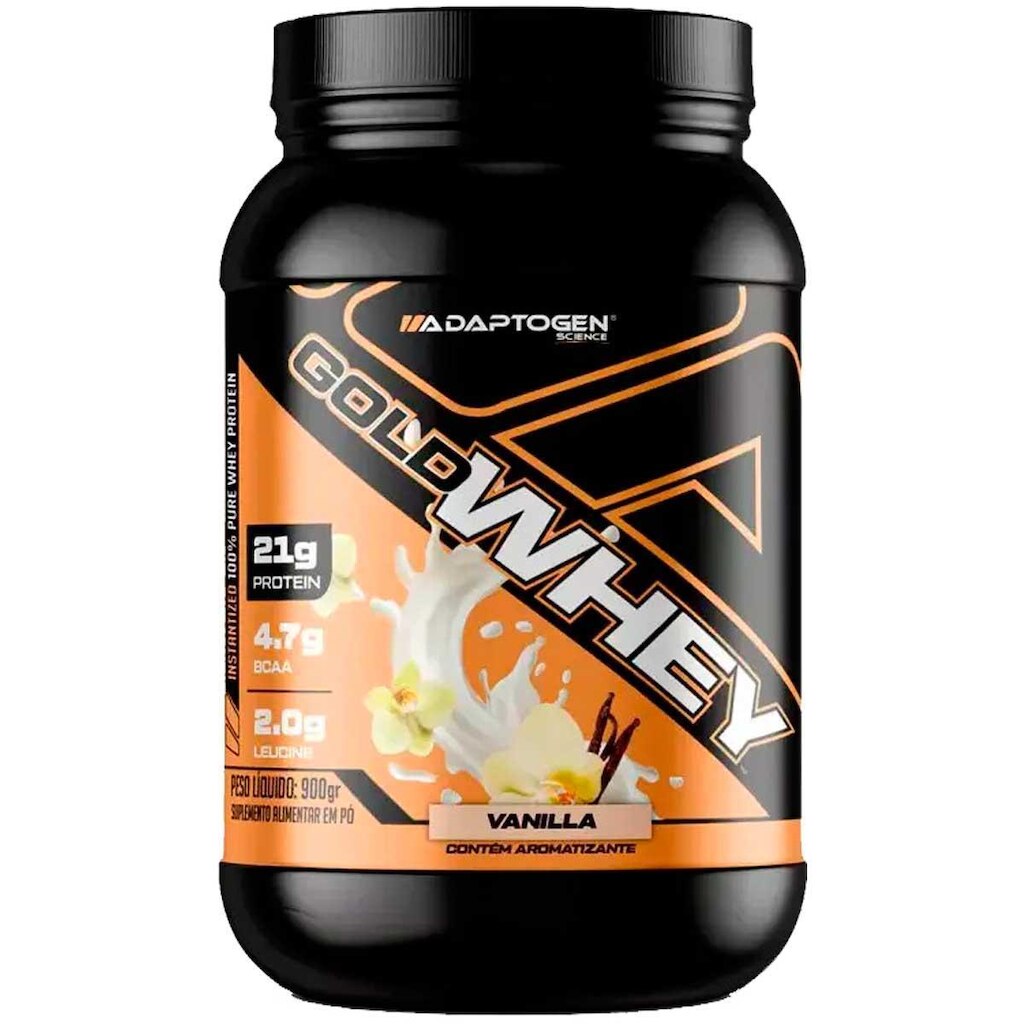 Whey Gold Adaptogen 100% Pure Whey Protein 900g Baunilha