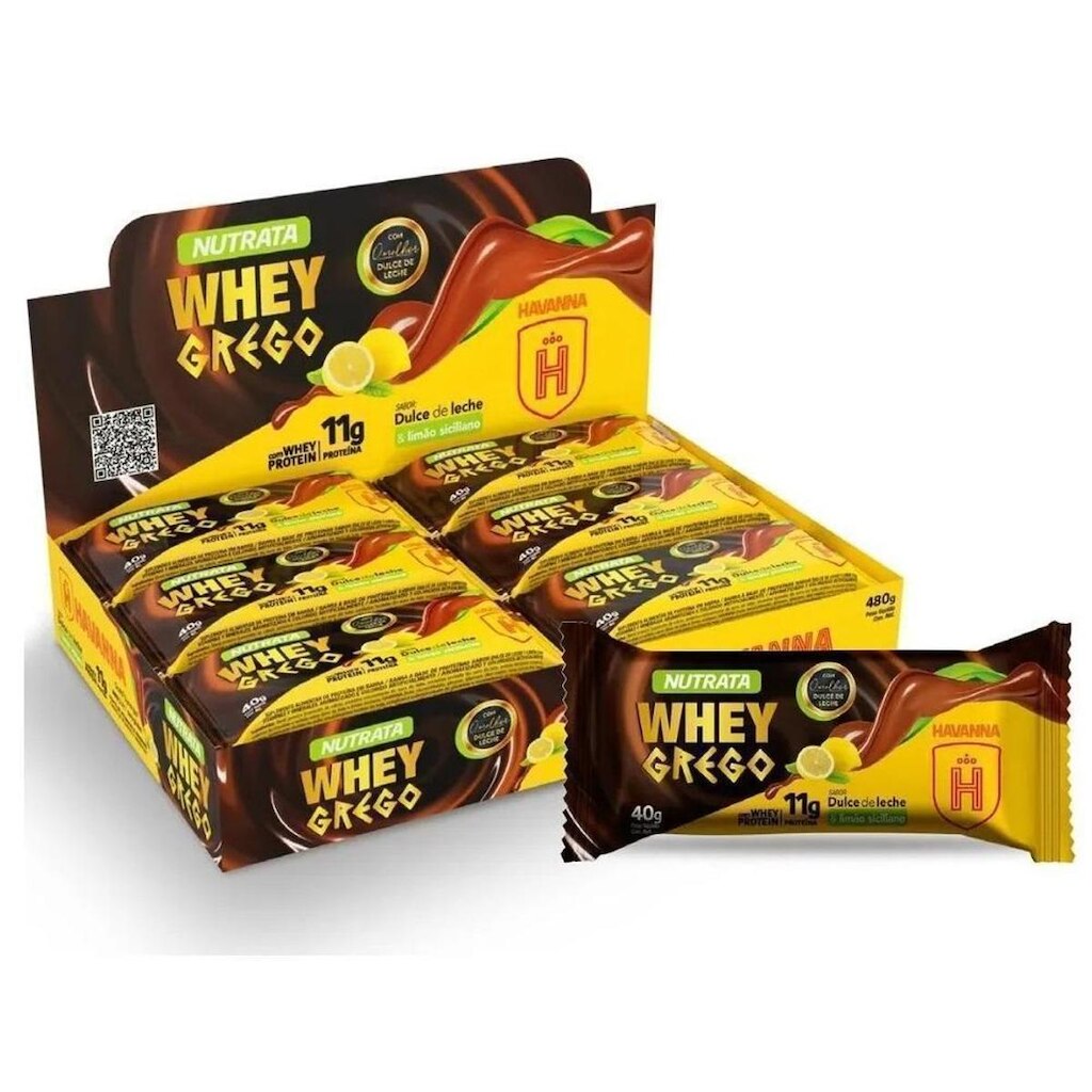 Whey Grego Bar Nutrata 12 un.