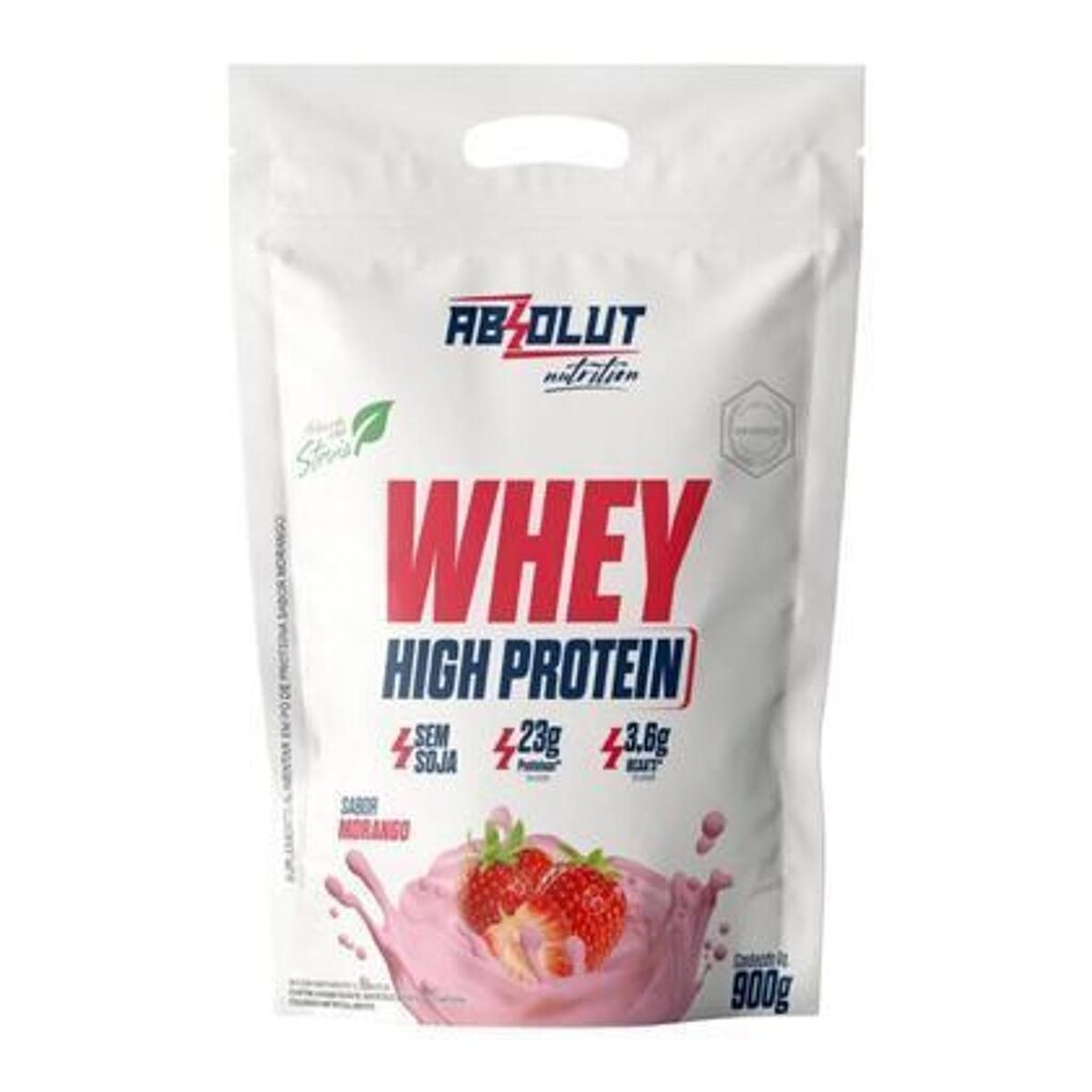 Whey High Protein Morango 900g – Absolut Nutrition