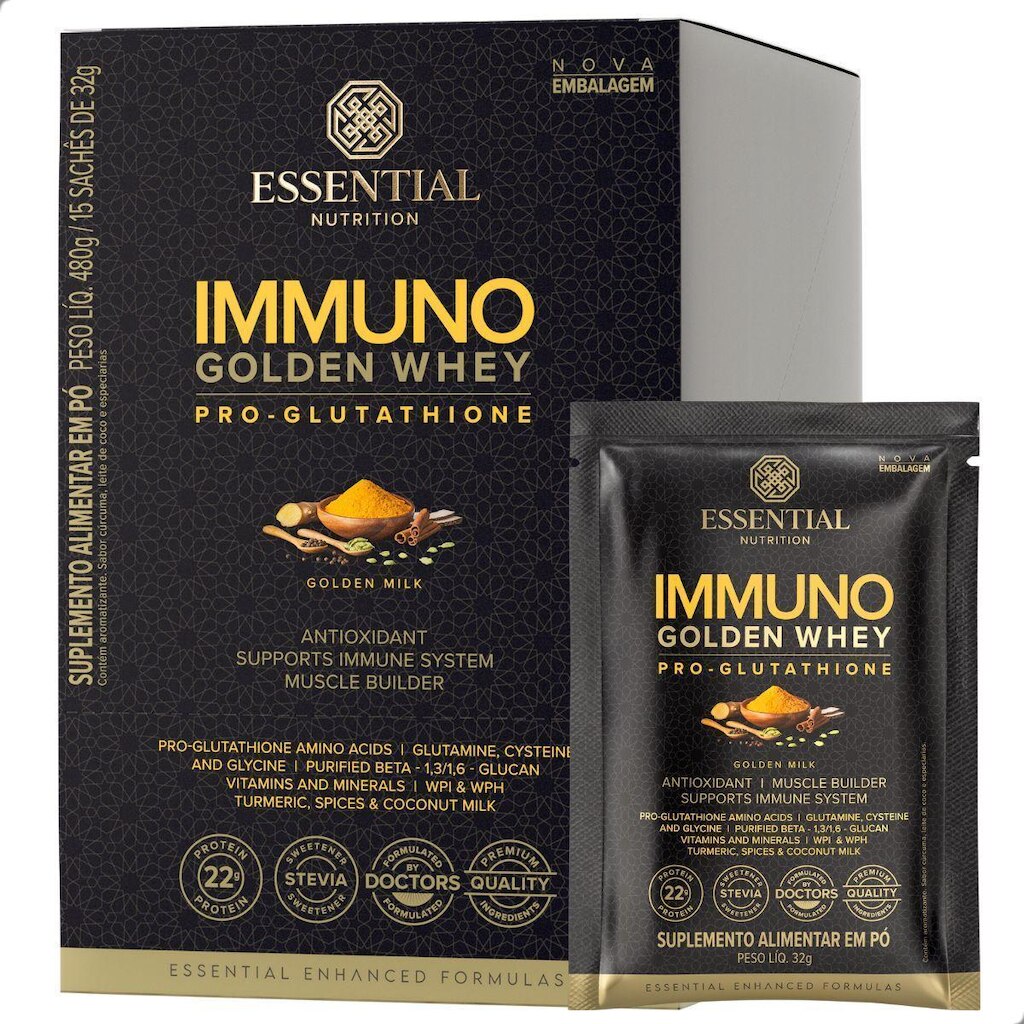 Whey Immuno Golden 15 Sachês de 32g (480g) – Essential