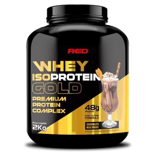 Whey Iso Protein Gold 2kg - Red Séries-Chocolate Menor preço em Whey Iso Protein Gold 2kg - Red Séries-Chocolate