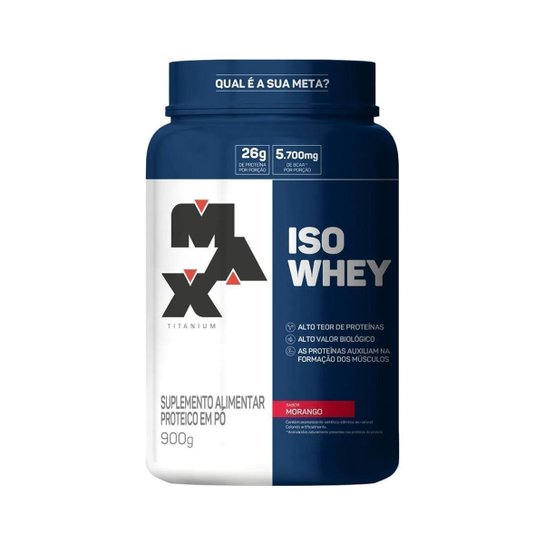 Whey Isolado 900g - Max Titanium - ISO WHEY Menor preço em Whey Isolado 900g - Max Titanium - ISO WHEY