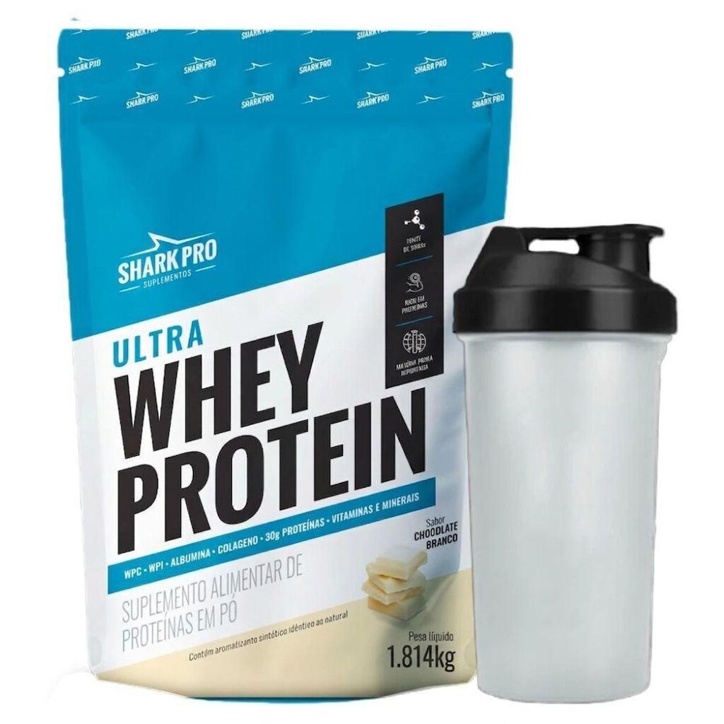 Whey Isolado Concentrado Choco Branco 1.8kg Coquet Shark