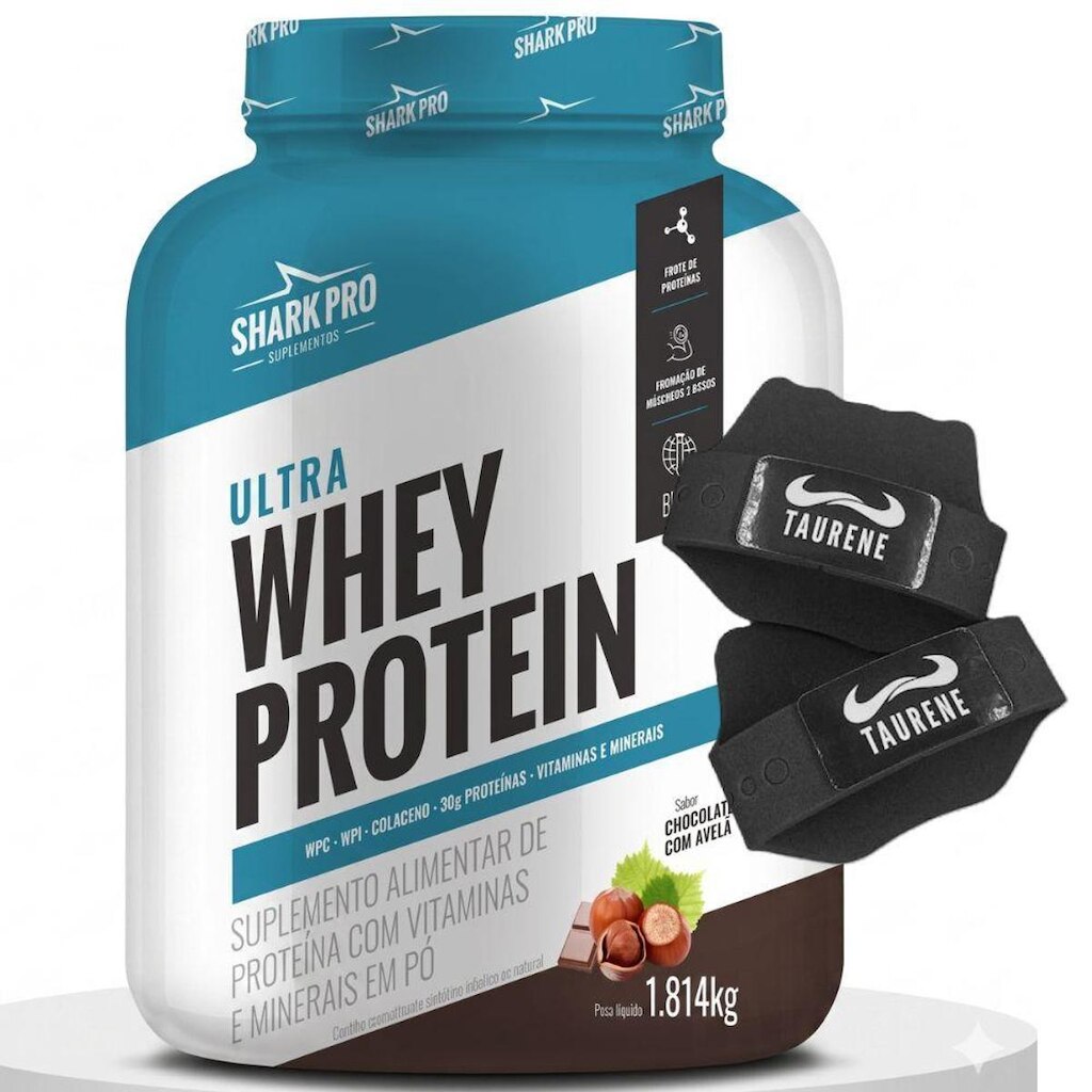Whey Isolado Concentrado Chocolate Avela 1.8kg Luva Shark