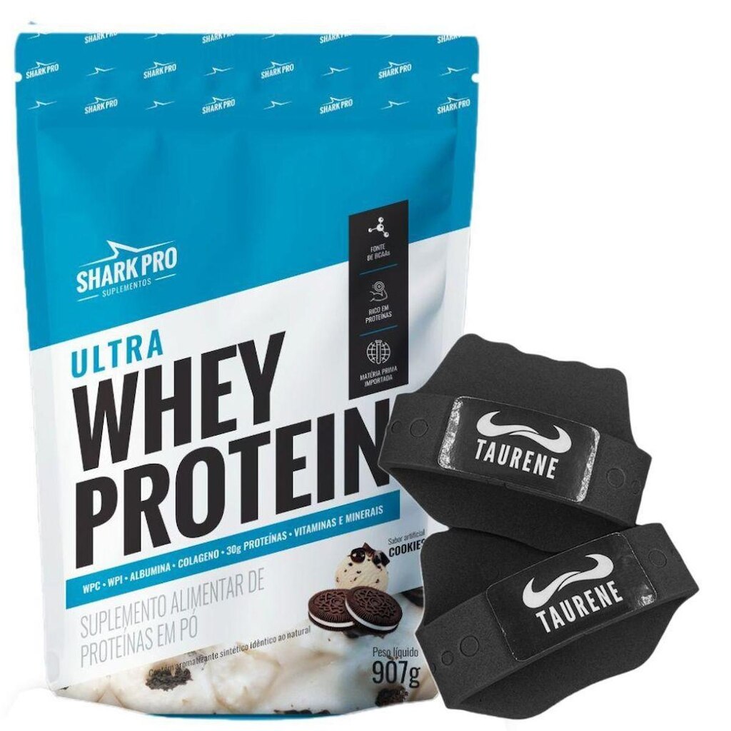 Whey Isolado Concentrado Cookies 907g Luva - Shark Pro