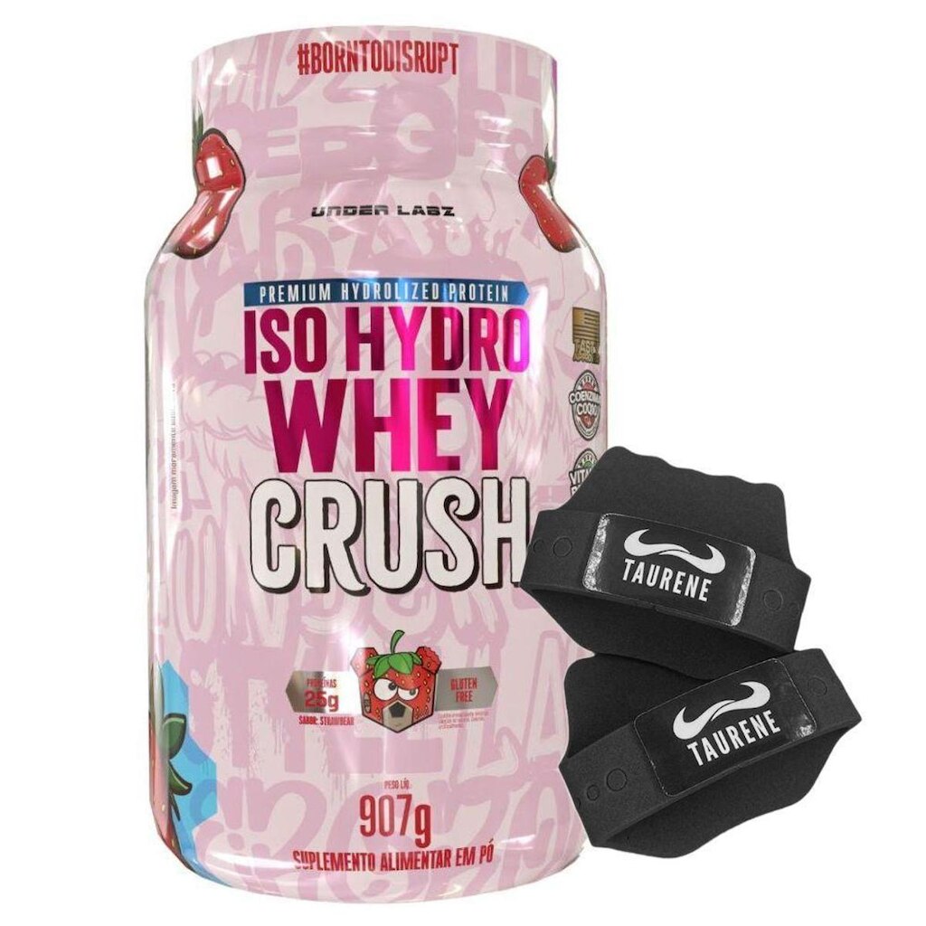 Whey Isolado Hidrolisado Strawbear 907g Luva - Under Labz