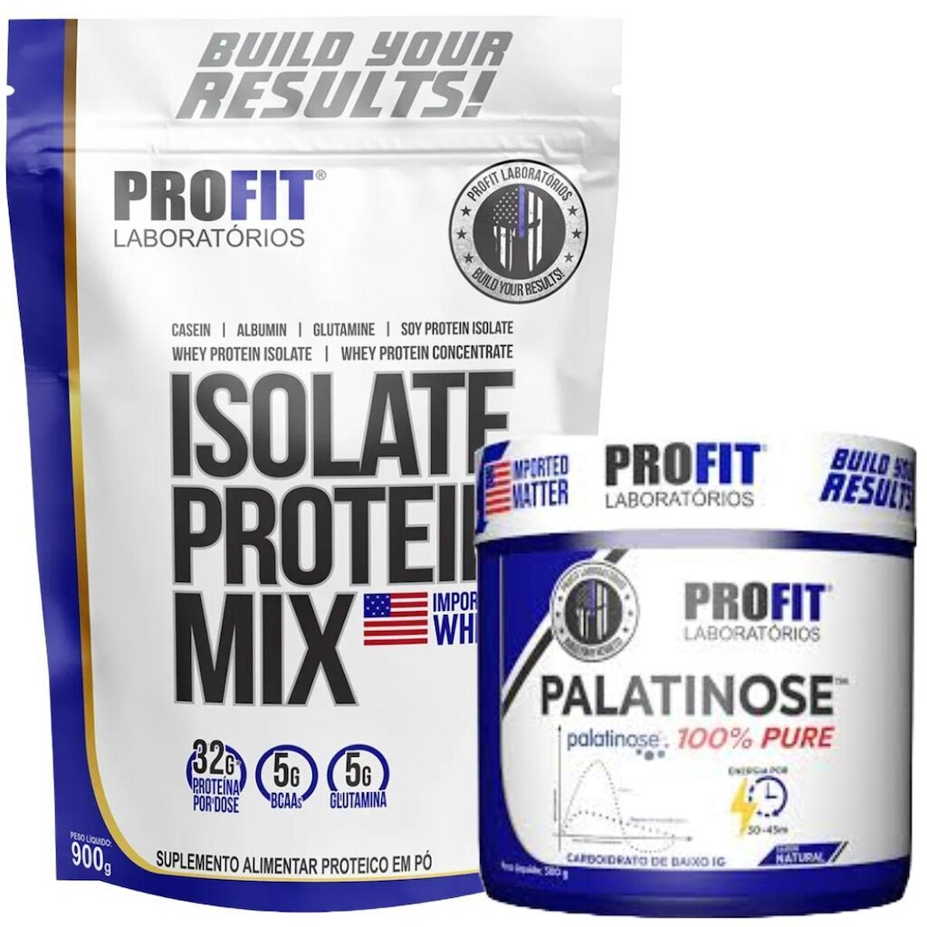 WHEY ISOLATE PROTEIN MIX 900G l PALATINOSE PURE NATURAL 300G l PROFIT