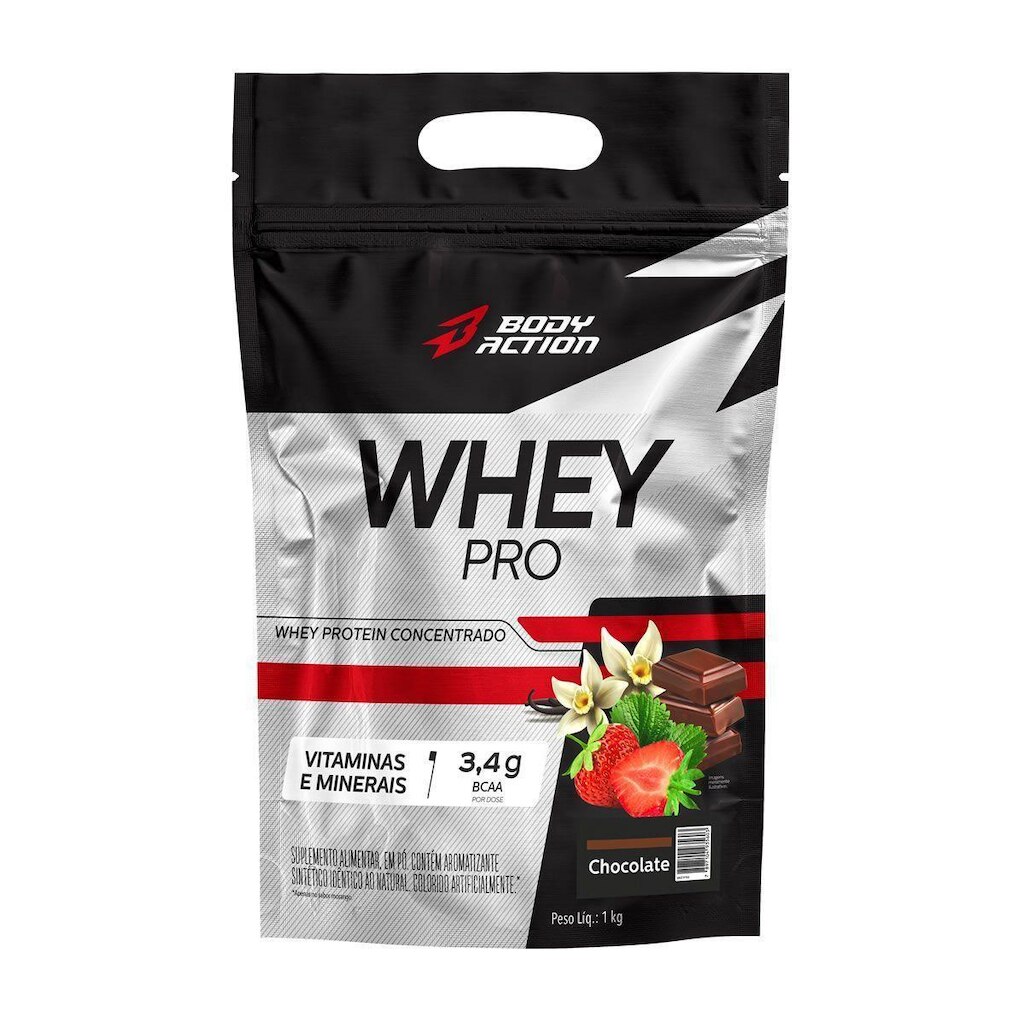 Whey Pro - 1000g Refil Chocolate - BodyAction